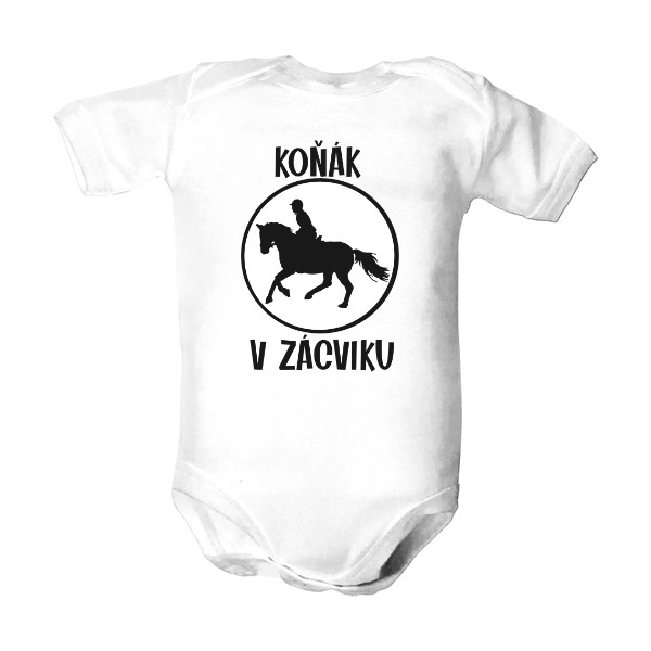 Dětské body  s potiskem Koňák v zácviku body