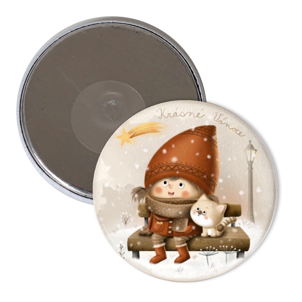 Vánoční hvězda - magnet