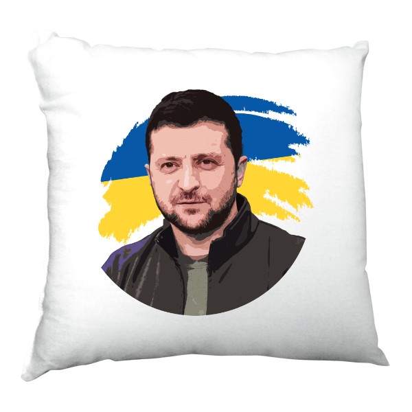 Polštář saténový s potiskem Zelenskyj
